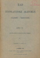 Rad JAZU knjiga 183. Matematičko-prirodoslovni razred